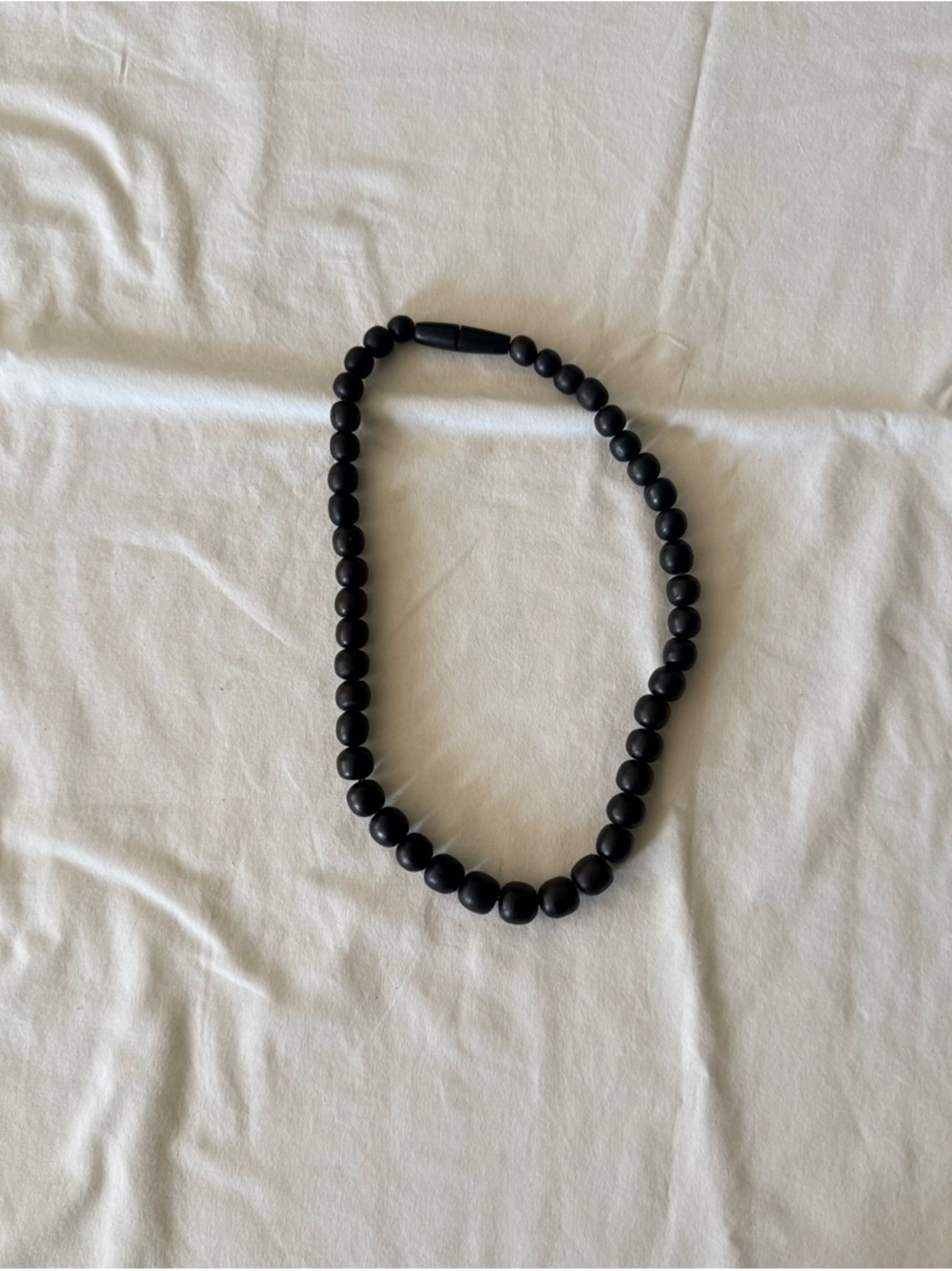Matte Black Beaded Necklace